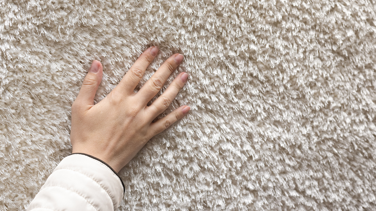 Hand Brushing a Carpet
